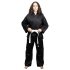 ΣΤΟΛΗ KARATE / HAPKIDO ΜΑΥΡΗ ΣΤΑΥΡΩΤΗ POLY-COTTON ΜΕ ΑΣΠΡΗ ΖΩΝΗ