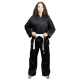 ΣΤΟΛΗ KARATE / HAPKIDO ΜΑΥΡΗ ΣΤΑΥΡΩΤΗ POLY-COTTON ΜΕ ΑΣΠΡΗ ΖΩΝΗ