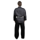 ΣΤΟΛΗ KARATE / HAPKIDO ΜΑΥΡΗ ΣΤΑΥΡΩΤΗ POLY-COTTON ΜΕ ΑΣΠΡΗ ΖΩΝΗ