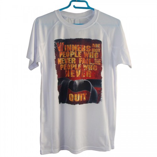 "KEEP DRY" T-SHIRT ΛΕΥΚΟ 100% POLY ΜΕ ΤΥΠΩΜΑ 2