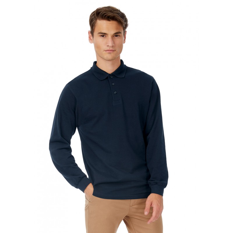 POLO "SAFRAN" B&C UNISEX ΜΑΚΡΥΜΑΝΙΚΟ