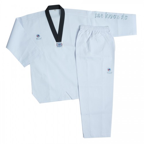 ΣΤΟΛΗ ΤΑΕΚΒΟΝΤΟ "SILVER" ΜΑΥΡΟΣ  ΓΙΑΚΑΣ