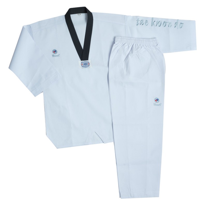 ΣΤΟΛΗ ΤΑΕΚΒΟΝΤΟ "SILVER" ΜΑΥΡΟΣ  ΓΙΑΚΑΣ