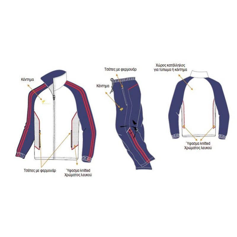 ΑΘΛΗΤΙΚΗ ΦΟΡΜΑ MICROFIBER "DIAMOND NAVY"