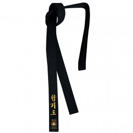 ΜΑΥΡΗ ΖΩΝΗ HAPKIDO ''SOFT'' 5cm, ΜΕ ΚΕΝΤΗΜΑ